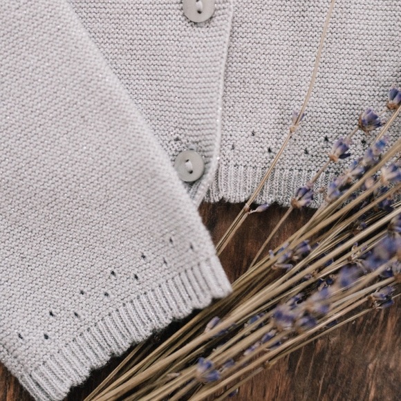 Beautiful Cotton with Shimmer Cardigan for Girls - Picture 5 of 7